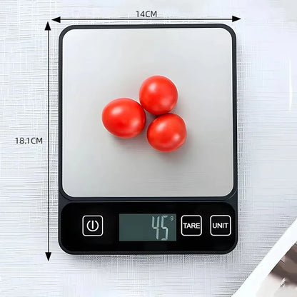 10Kg Kitchen Scale LCD Digital Display Electronic Table Scale Baking Gram Weight Scales for Personal Healthy Diet Food Scale