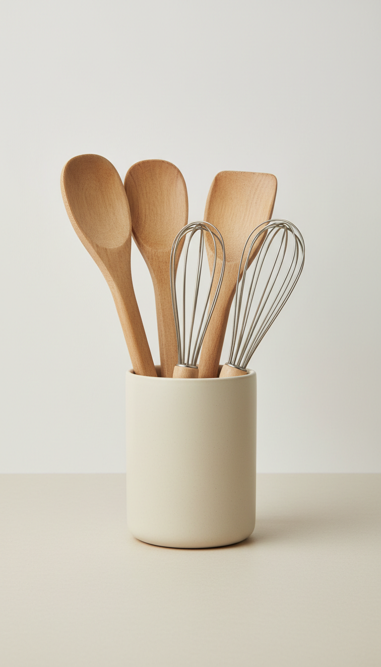 Matte Ceramic Utensil Holder